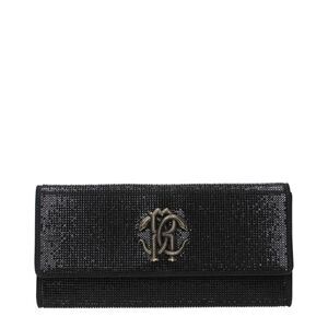 Roberto Cavalli Black Leather Clutch Women's Bag